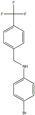 4-bromo-N-{[4-(trifluoromethyl)phenyl]methyl}aniline Struktur