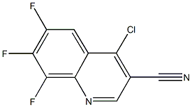 4-chloro-6,7,8-trifluoroquinoline-3-carbonitrile Struktur