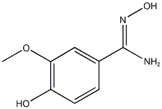 N',4-dihydroxy-3-methoxybenzenecarboximidamide Struktur