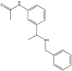 N-{3-[1-(benzylamino)ethyl]phenyl}acetamide Struktur