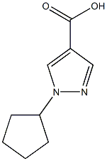 1-Cyclopentyl-1H-pyrazole-4-carboxylicacid Struktur