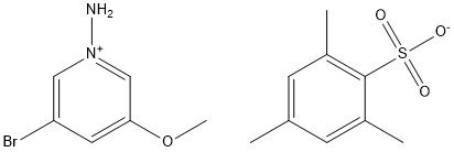 Pyridinium, 1-amino-3-bromo-5-methoxy-, 2,4,6-trimethylbenzenesulfonate (1:1) Struktur