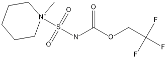 Piperidinium, 1-methyl-1-[[[(2,2,2-trifluoroethoxy)carbonyl]amino]sulfonyl]-, inner salt Struktur