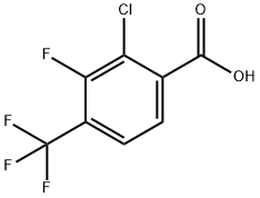 2-CHLORO-3-FLUORO-4-(TRIFLUOROMETHYL)BENZOIC ACID Struktur