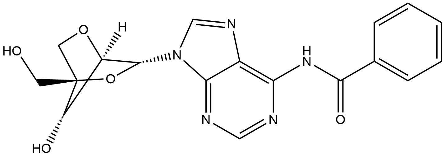 N6-Benzoyl-2'-O,4'-C-Methyleneadenosine Struktur