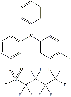 (4-Methylphenyl)diphenylsulfonium, 1,1,2,2,3,3,4,4,4-nonafluoro-1-butanesulfonate (1:1) Struktur