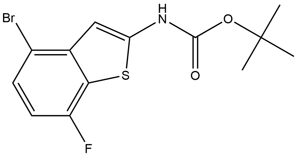 tert-Butyl (4-bromo-7-fluorobenzo[b]thiophen-2-yl)carbamate Struktur