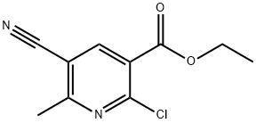 Ethyl 2-chloro-5-cyano-6-Methylnicotinate Struktur