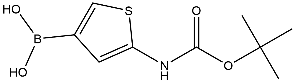 2-(tert-butoxycarbonylamino)-thiophene-4-boronic acid Struktur