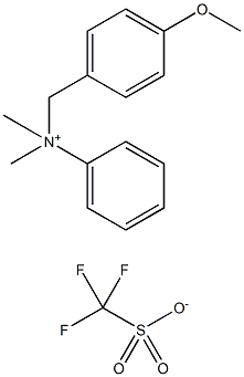 4-Methoxy-N,N-dimethyl-N-phenyl-Benzenemethanaminium trifluoromethanesulfonate Struktur