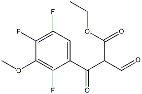 ethyl 2-formyl-3-oxo-3-(2,4,5-trifluoro-3-methoxyphenyl)propanoate Struktur