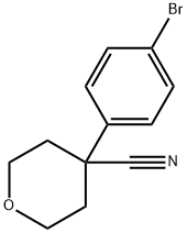 4-(4-bromophenyl)tetrahydro-2H-Pyran-4-carbonitrile Struktur