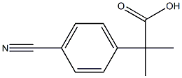 2-(4-cyanophenyl)-2-methylpropanoic acid Struktur