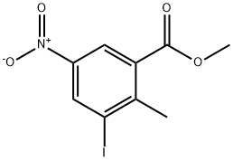 3-Iodo-2-methyl-5-nitro-benzoic acid methyl ester Struktur