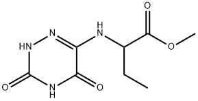 methyl 2-[(3,5-dioxo-2,3,4,5-tetrahydro-1,2,4-triazin-6-yl)amino]butanoate Struktur