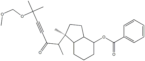 Benzoic acid 1S-(5-methoxymethoxy-1S,5-dimethyl-2-oxo-hex-3-ynyl)-7R-methyl-octahydro-inden-4-yl ester Struktur