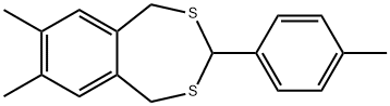 7,8-dimethyl-3-(4-methylphenyl)-1,5-dihydro-2,4-benzodithiepine Struktur