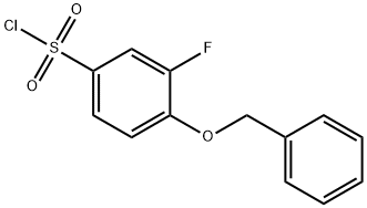 4-(benzyloxy)-3-fluorobenzene-1-sulfonyl chloride Struktur