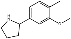 2-(3-methoxy-4-methylphenyl)pyrrolidine Struktur