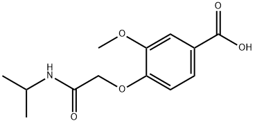 3-methoxy-4-[(propan-2-ylcarbamoyl)methoxy]benzoic acid Struktur