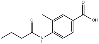 Benzoic acid, 3-methyl-4-[(1-oxobutyl)amino]- Struktur