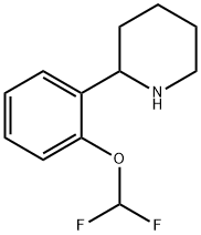 2-[2-(difluoromethoxy)phenyl]piperidine Struktur