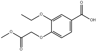 3-ethoxy-4-(2-methoxy-2-oxoethoxy)benzoic acid Struktur