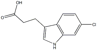 3-(6-Chloro-3-indolyl)propanoic Acid Struktur