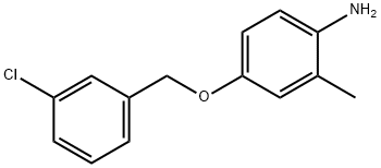 4-[(3-chlorophenyl)methoxy]-2-methylaniline Struktur