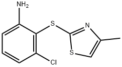 3-chloro-2-[(4-methyl-1,3-thiazol-2-yl)sulfanyl]aniline Struktur