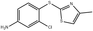 3-chloro-4-[(4-methyl-1,3-thiazol-2-yl)sulfanyl]aniline Struktur