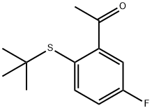 1-[2-(tert-butylsulfanyl)-5-fluorophenyl]ethan-1-one Struktur