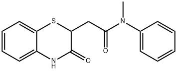 N-methyl-2-(3-oxo-3,4-dihydro-2H-1,4-benzothiazin-2-yl)-N-phenylacetamide Struktur