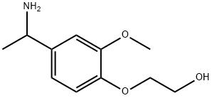 2-[4-(1-aminoethyl)-2-methoxyphenoxy]ethan-1-ol Struktur