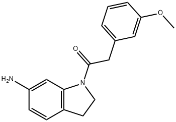 1-(6-amino-2,3-dihydro-1H-indol-1-yl)-2-(3-methoxyphenyl)ethan-1-one Struktur