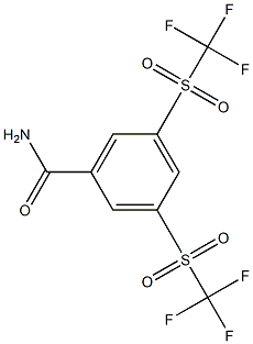 3,5-bis[(trifluoromethyl)sulfonyl]benzamide Struktur