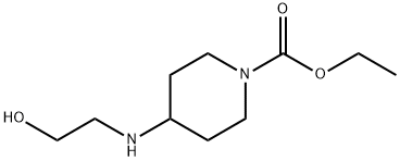 ethyl 4-[(2-hydroxyethyl)amino]piperidine-1-carboxylate Struktur