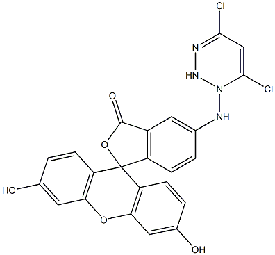 [5-(4,6-Dichlorotriazinyl)aminofluorescein] Struktur