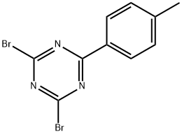 2,4-Dibromo-6-(4-tolyl)-1,3,5-triazine Struktur