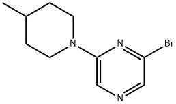 2-Bromo-6-(4-methylpiperidino)pyrazine Struktur