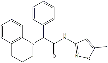 N-(5-methyl-1,2-oxazol-3-yl)-2-phenyl-2-(1,2,3,4-tetrahydroquinolin-1-yl)acetamide 結(jié)構(gòu)式