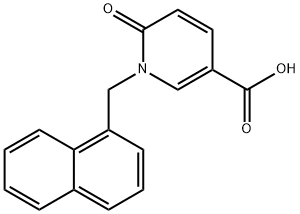 1-(naphthalen-1-ylmethyl)-6-oxo-1,6-dihydropyridine-3-carboxylic acid Struktur