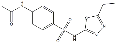 N-(4-{[(5-ethyl-1,3,4-thiadiazol-2-yl)amino]sulfonyl}phenyl)acetamide Struktur