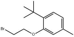 2-(2-bromoethoxy)-1-tert-butyl-4-methylbenzene Struktur