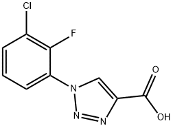 1-(3-chloro-2-fluorophenyl)-1H-1,2,3-triazole-4-carboxylic acid Struktur