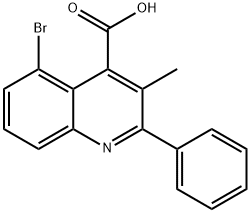 5-bromo-3-methyl-2-phenylquinoline-4-carboxylic acid Struktur