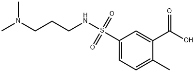 5-{[3-(dimethylamino)propyl]sulfamoyl}-2-methylbenzoic acid Struktur