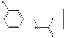 Carbamic acid, N-[(2-bromo-4-pyridinyl)methyl]-, 1,1-dimethylethyl ester Struktur