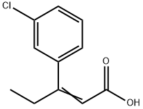 3-(3-chlorophenyl)pent-2-enoic acid Struktur