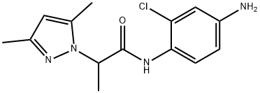 N-(4-amino-2-chlorophenyl)-2-(3,5-dimethyl-1H-pyrazol-1-yl)propanamide Struktur